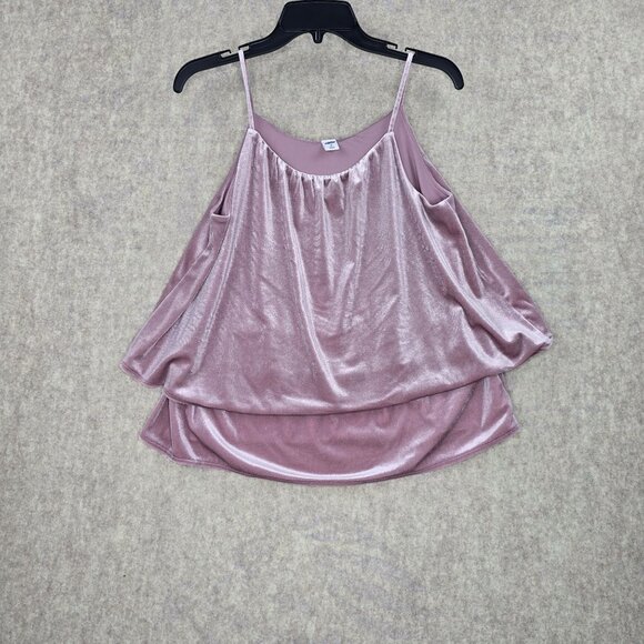 Old Navy Womens Velvet-Like Layered Camisole Top M - Picture 1 of 6